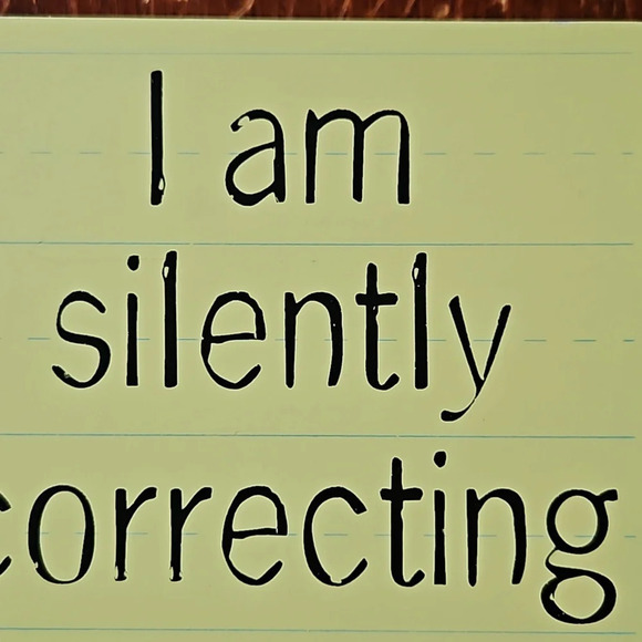 I am silently correcting your grammar Sign - Picture 7 of 7